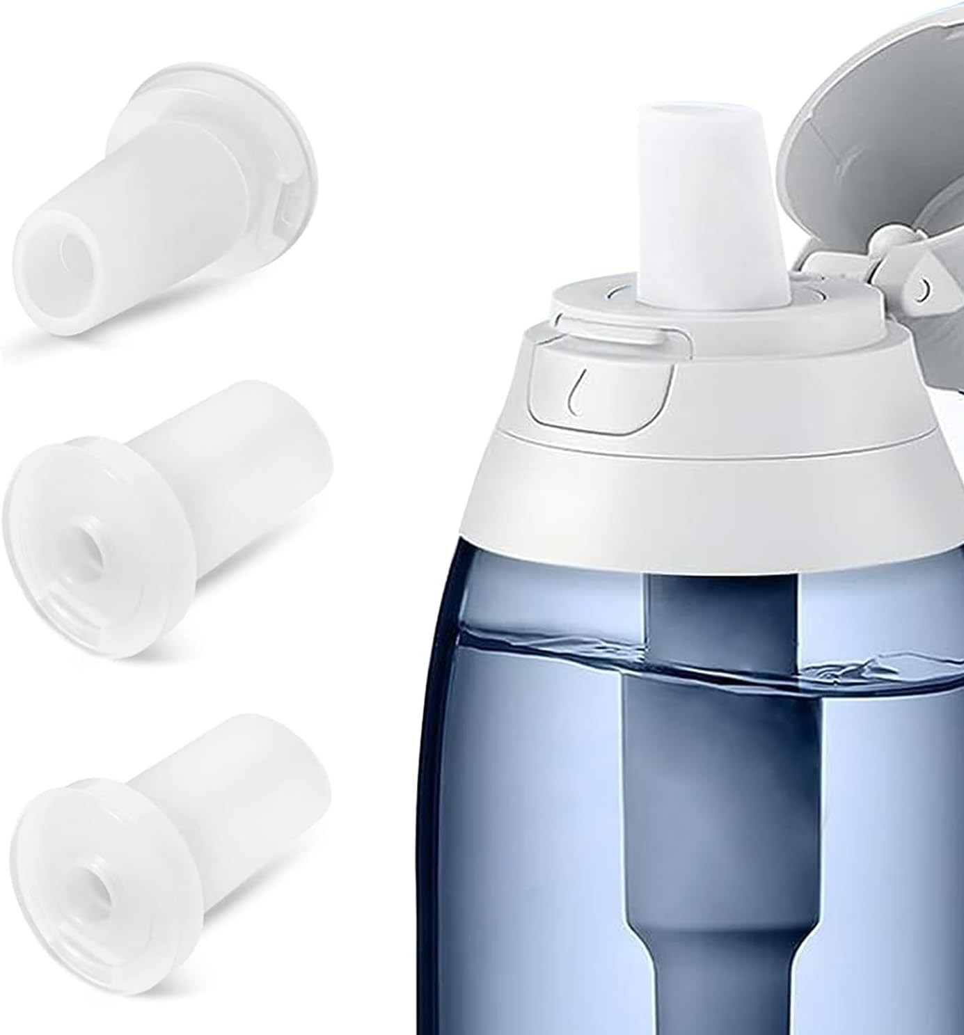 Water Bottle Mouthpiece Replacement for Brita Bottle - 3 Pack Silicone Bite Valv