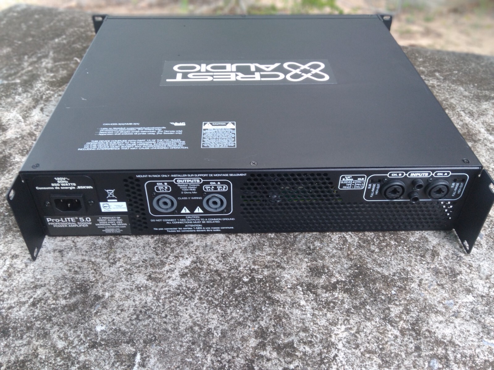 Crest Audio Pro-LITE 5.0 5000W Professional Ultra-Efficient Power Amplifier
