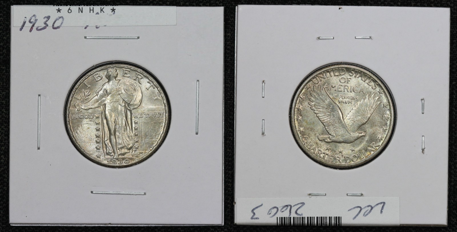 1930 Standing Liberty Quarter AU+ 6NHK