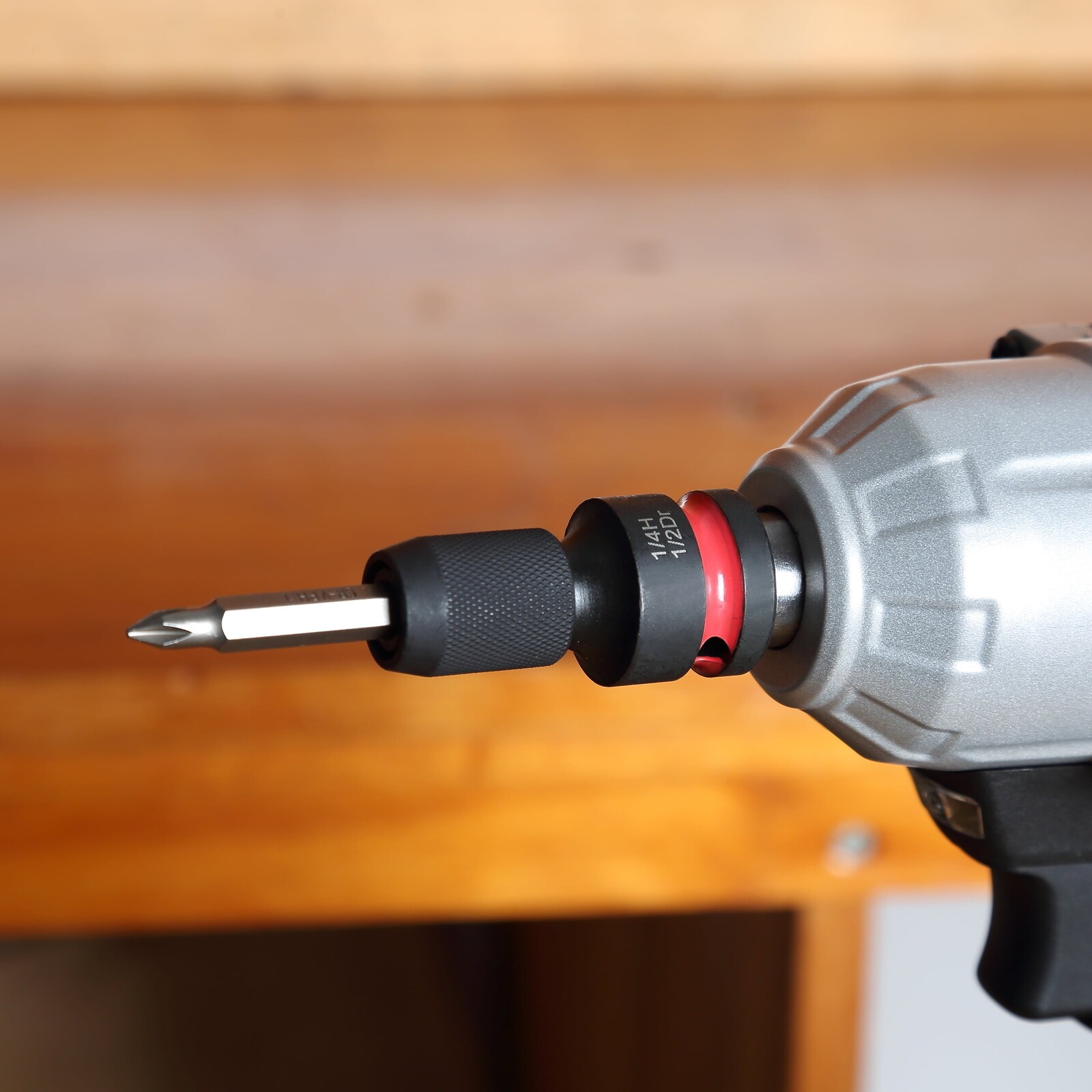 Interchangeable Impact Adapter 1/2 Inch Drive To 1/4 Inch Quick Release Compact