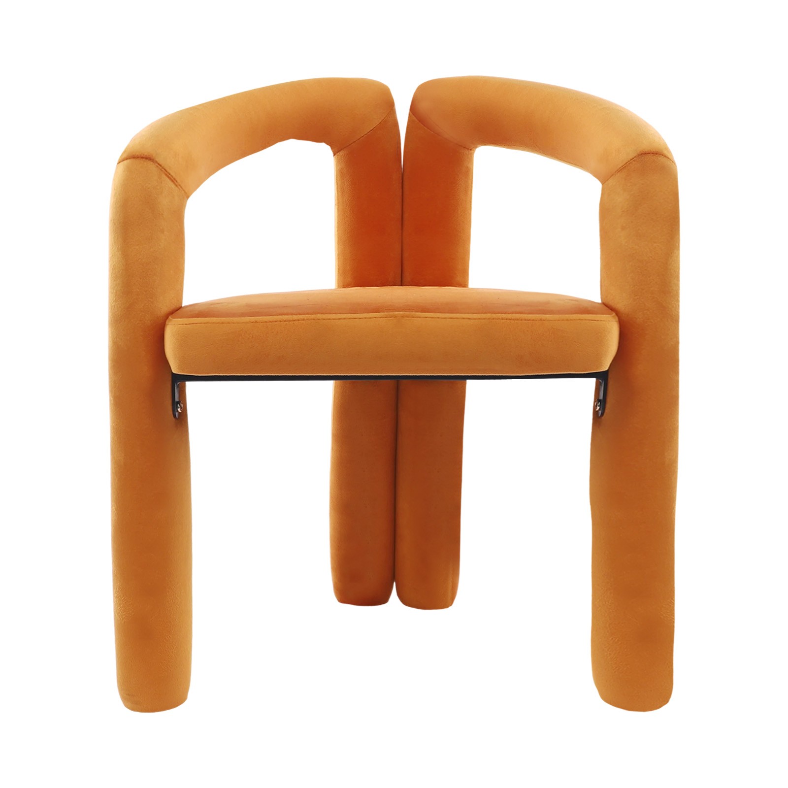 Modern Style Upholstered Chair Cosmetic Chair, Orange