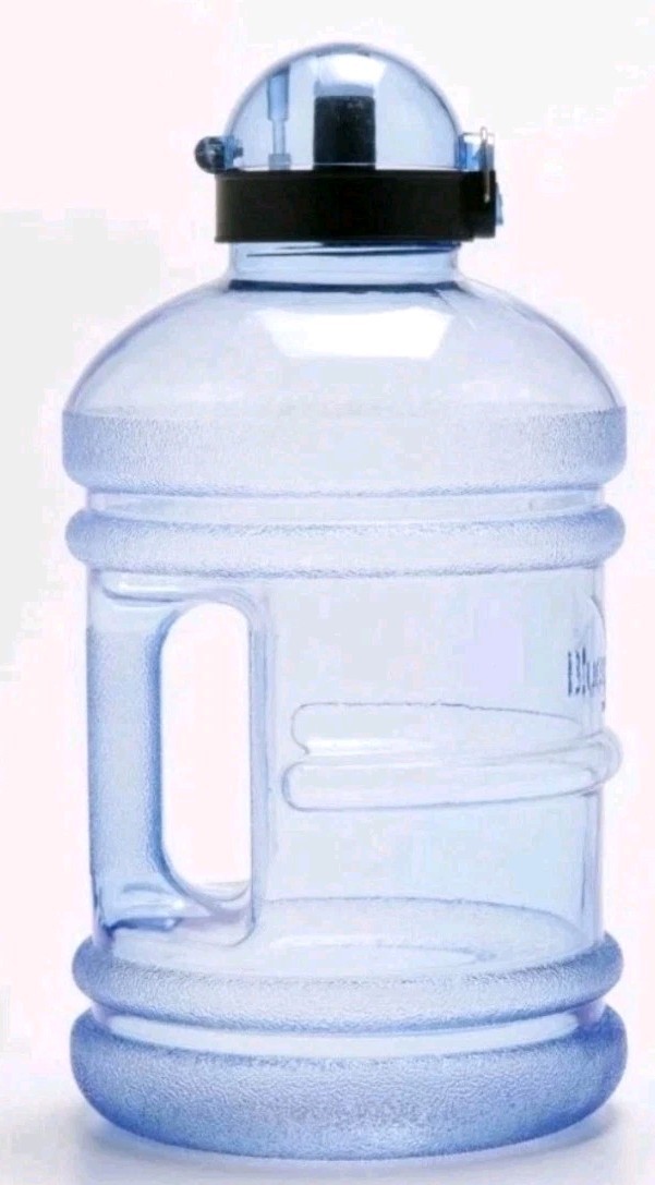 Bluewave Daily 8 Sports Water Bottle Jug w/2 Caps/Straw - Gym Fitness Diet 1.9L