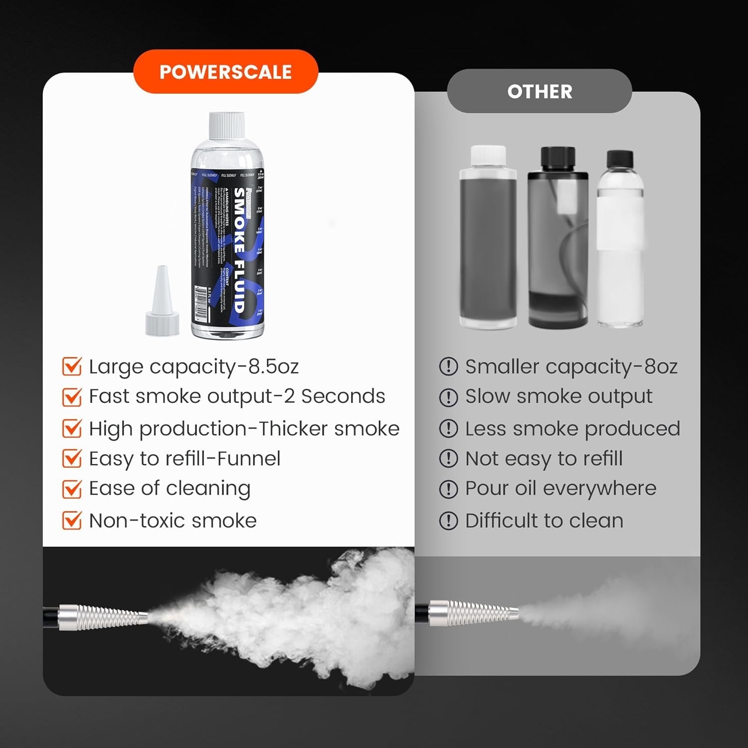 8.5oz Smoke Machine Liquid Refill for Automotive Leak Testing