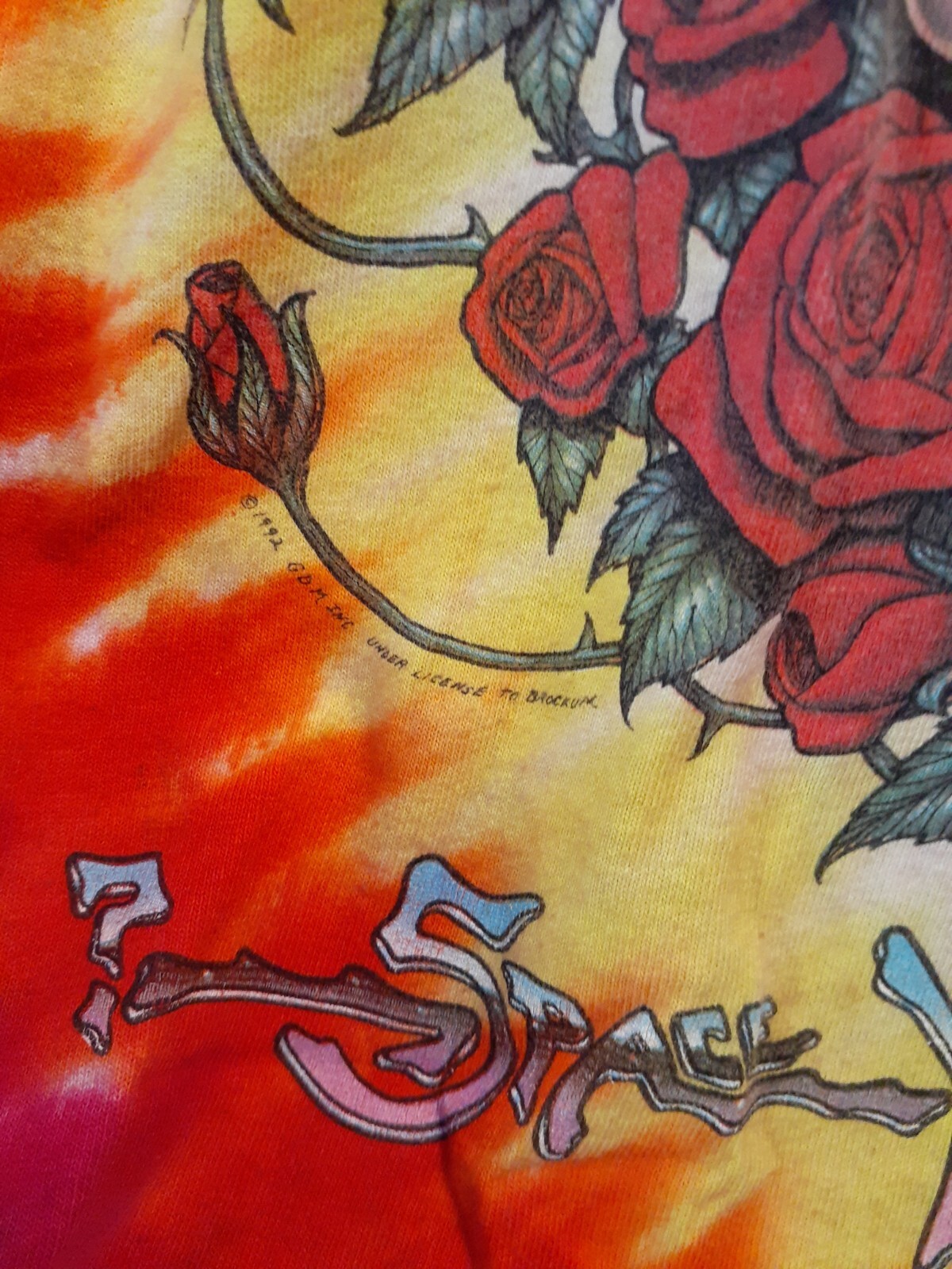 1992 GRATEFUL DEAD SPACE YOUR FACE T-Shirt by Liquid Blue Sz Large