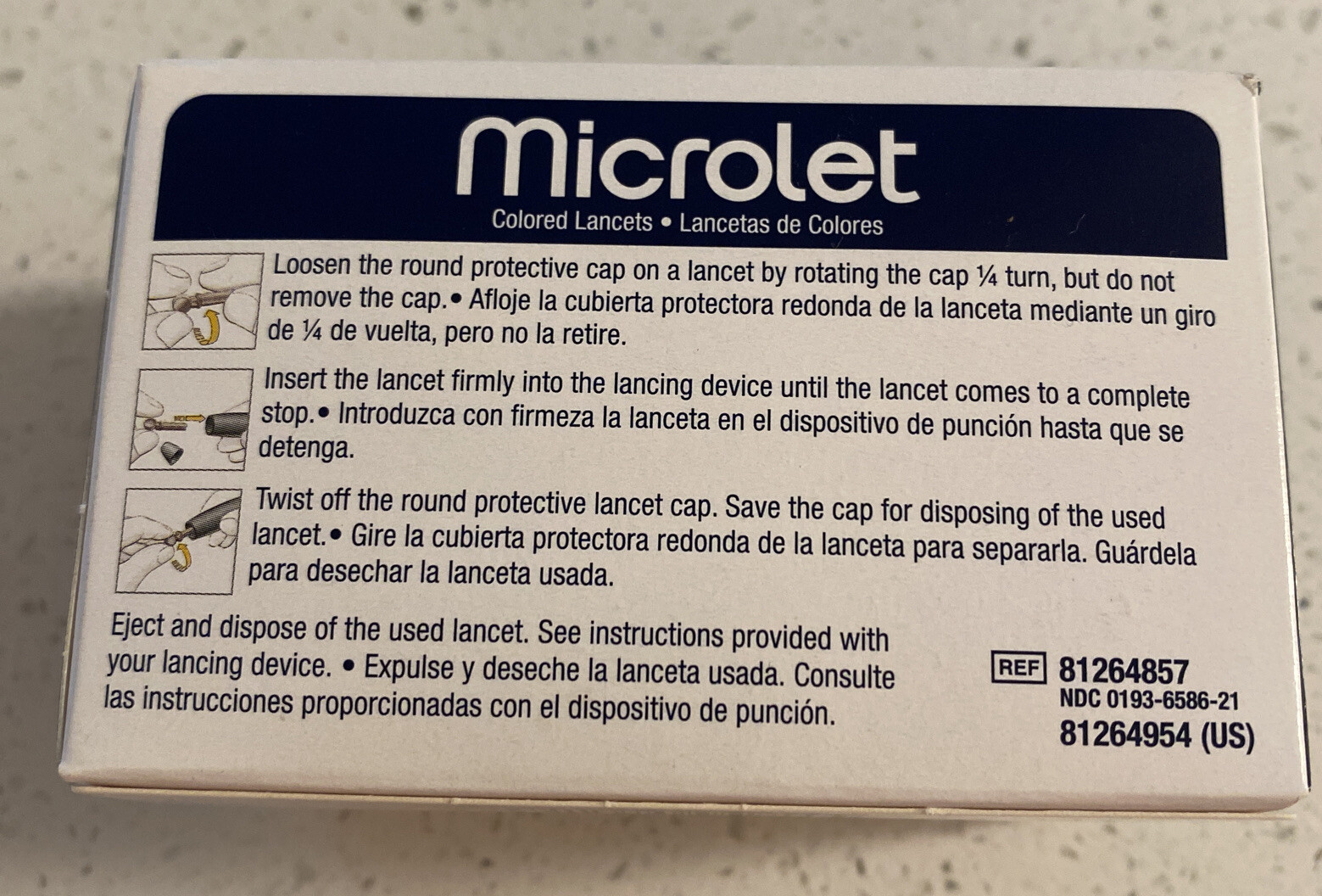 Microlet Colored 100 Silicone Coated Lancets . Simple Smooth Testing. Sterile