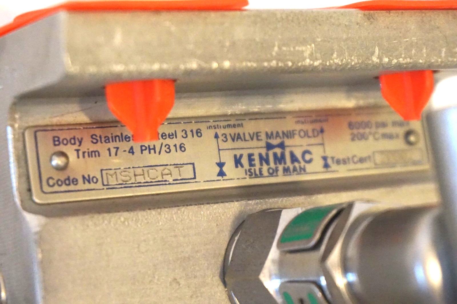 NEW KENMAC MSHCAT 3 VALVE MANIFOLD