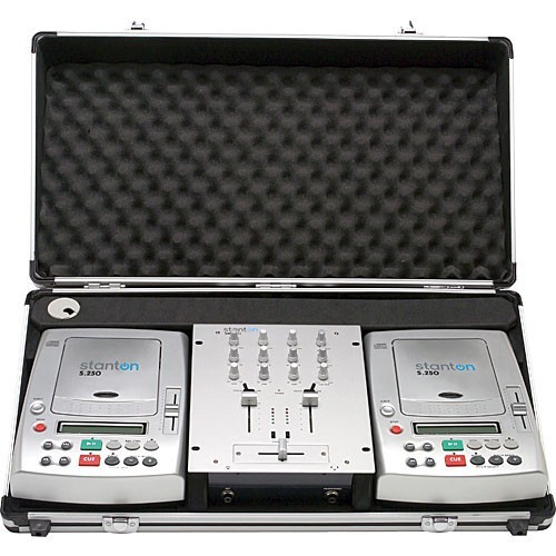 Stanton DJ Equipment  Professional Mixer & Two S-250 CD Players With Carry Case
