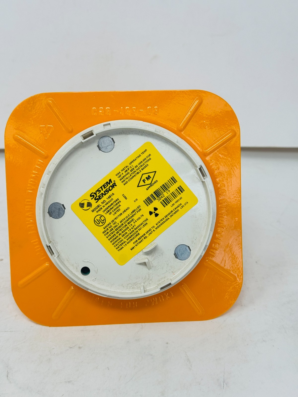 System Sensor ionization Plug-in Smoke Detector Model 1451A Open Box