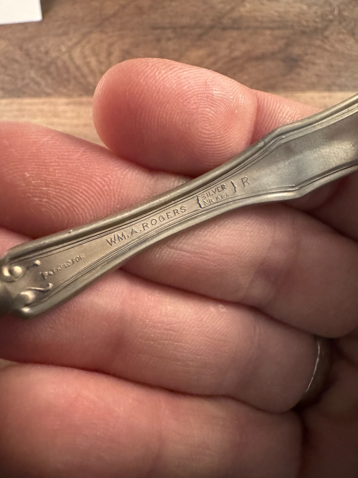 Wm A Rogers Silver Nickel Silverplated Master Butter Knife Unknown Pattern