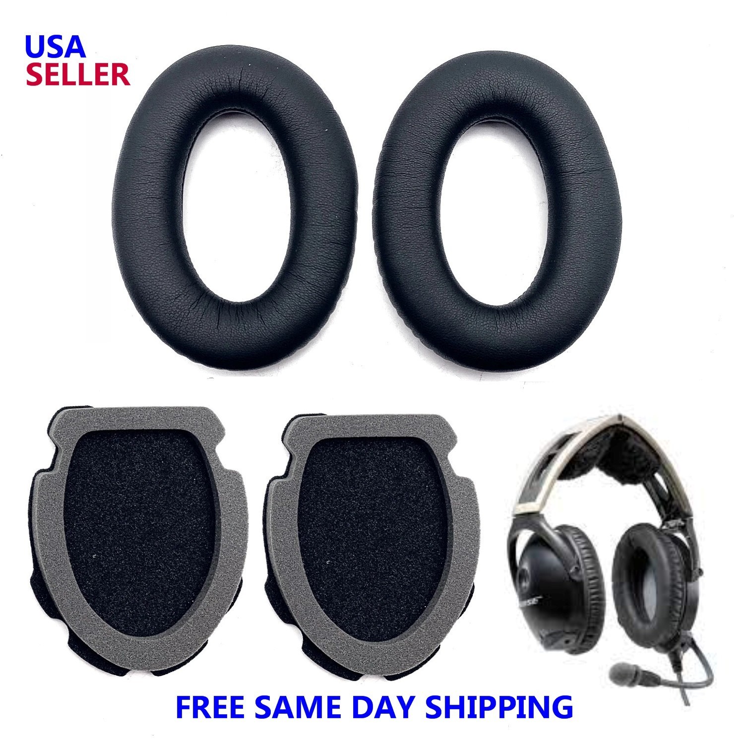 Bose Aviation X/A10 High Quality Memory Protein Leather Ear Pads Cushions