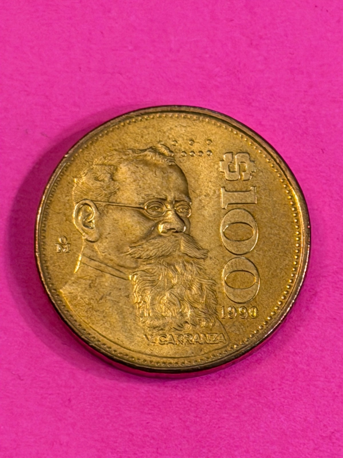 COIN MEXICO 1990 100 PESOS  UNCIRCULATED FREE SHIPPING