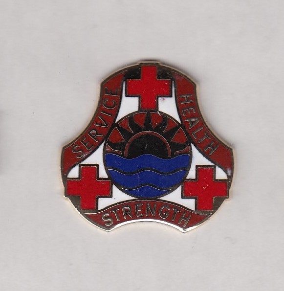 US ARMY MEDICAL 373rd GENERAL HOSPITAL GH crest DUI badge c/b G-23