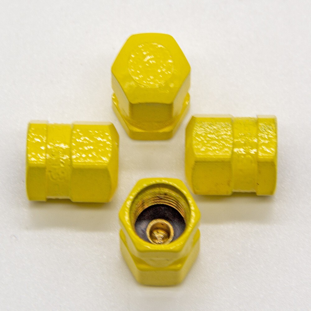 Set of 4 MS20813-1 AIRCRAFT SCHRADER VALVE CAP Tires Accumulators HI-PRES 637