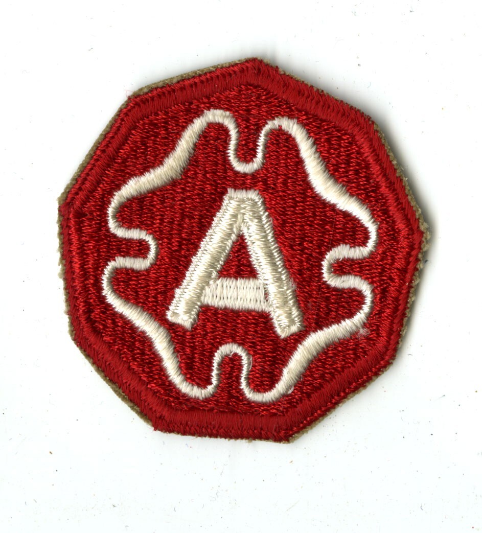 Ninth Army White Back Patch Europe Bulge Germany