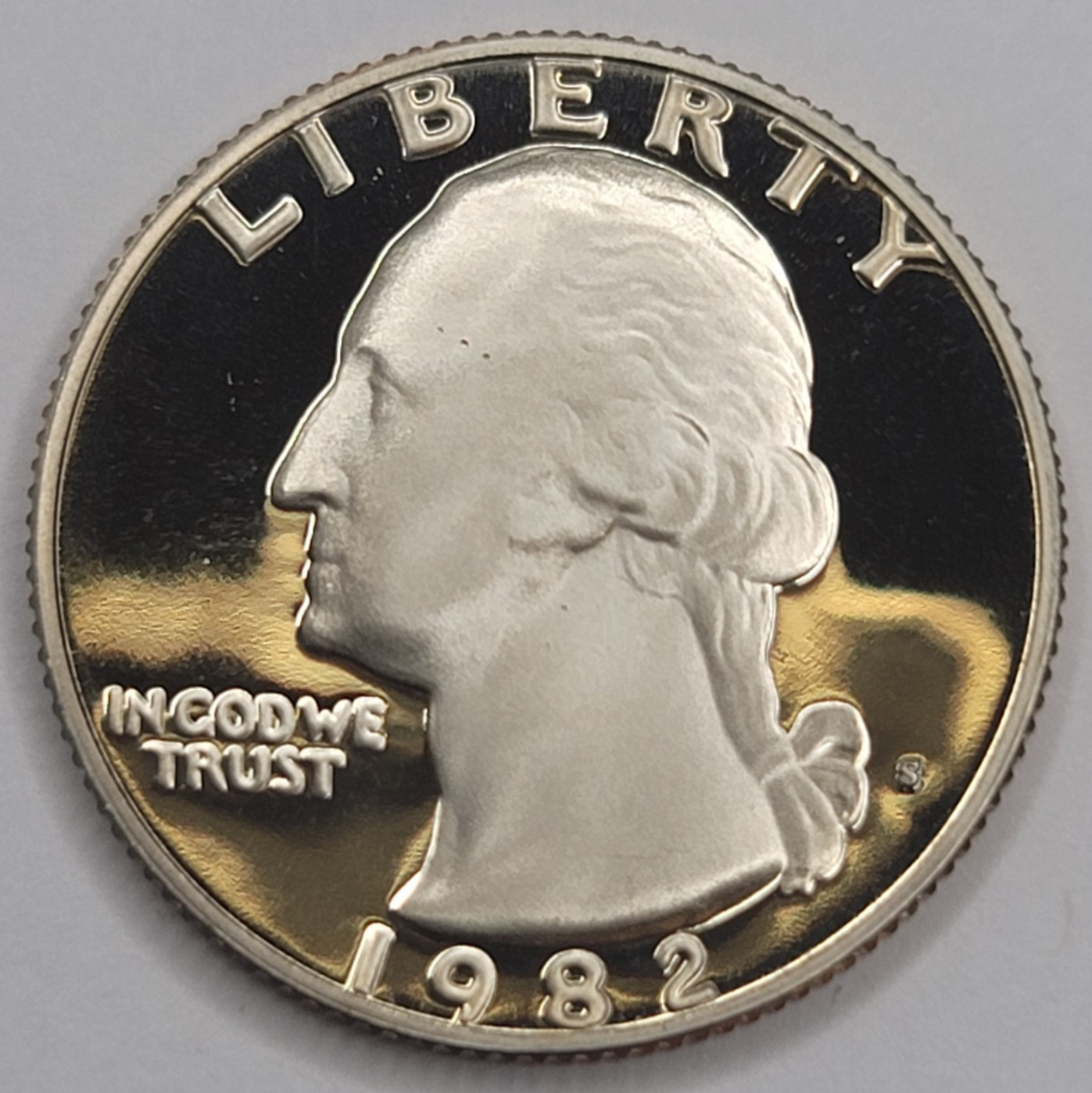 1982 S Gem Proof DCAM Washington Quarter - CN-Clad