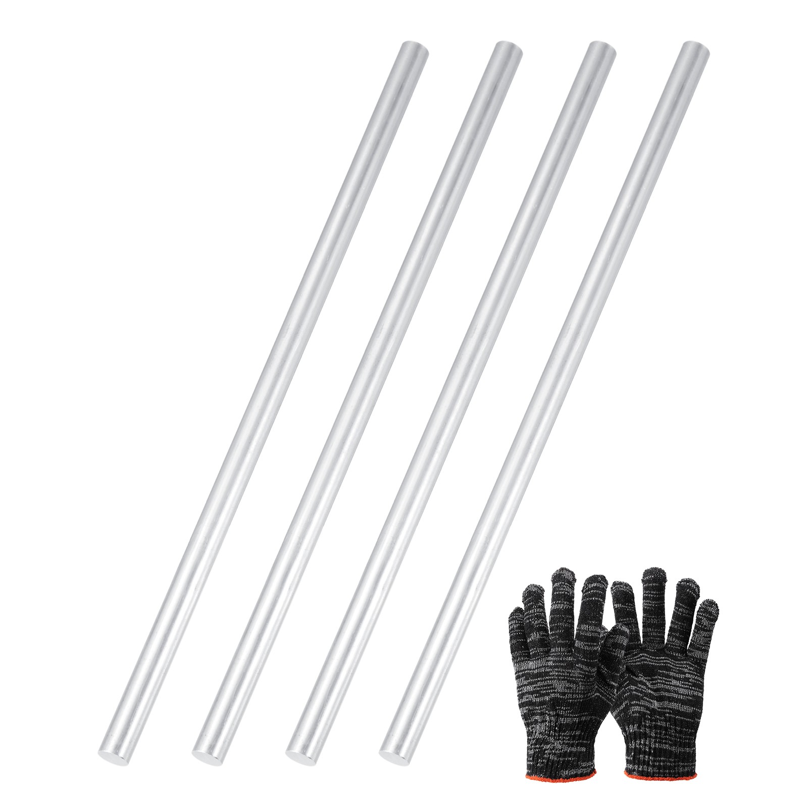 4 6061 aluminum bars 10mm x 153mm, silver tone for eBay
