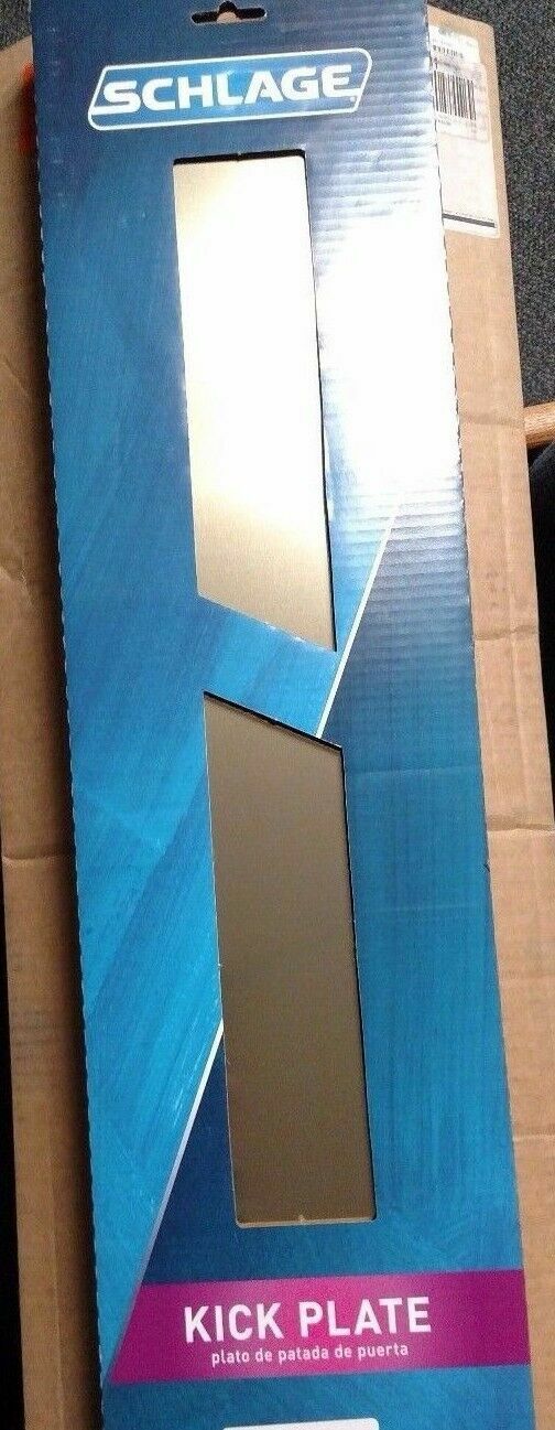 SCHLAGE SC8400PA3 KICKPLATE POLISHED BRASS 6 " WIDE X 30 " LONG KICK PLATE