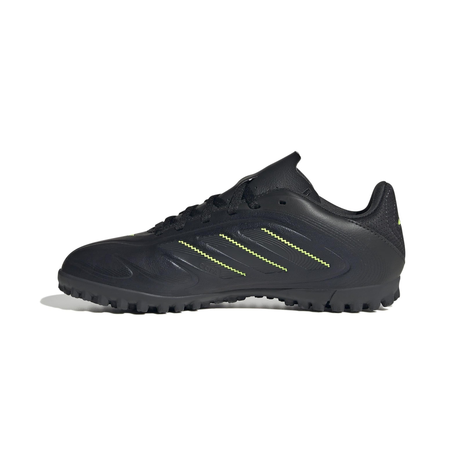 adidas Kids' Copa Pure 3 Club Turf 3 Big Kid Black/Solid Grey/Lucid Lemon