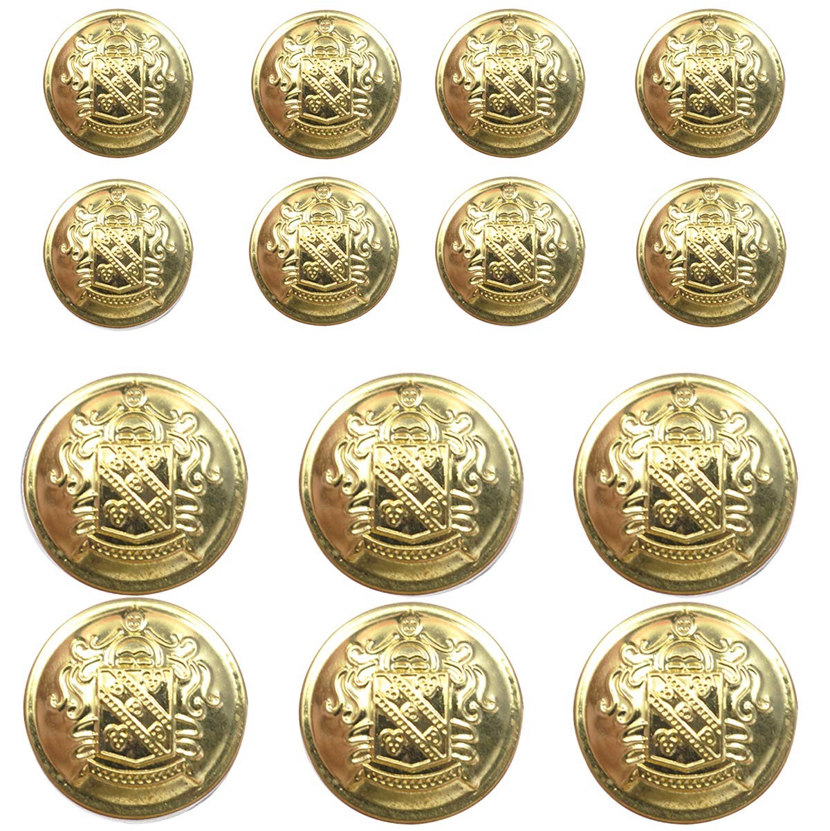 KENDANY 14 Piece Metal Blazer 18 millimeters, 23 Gold 18mm 23mm