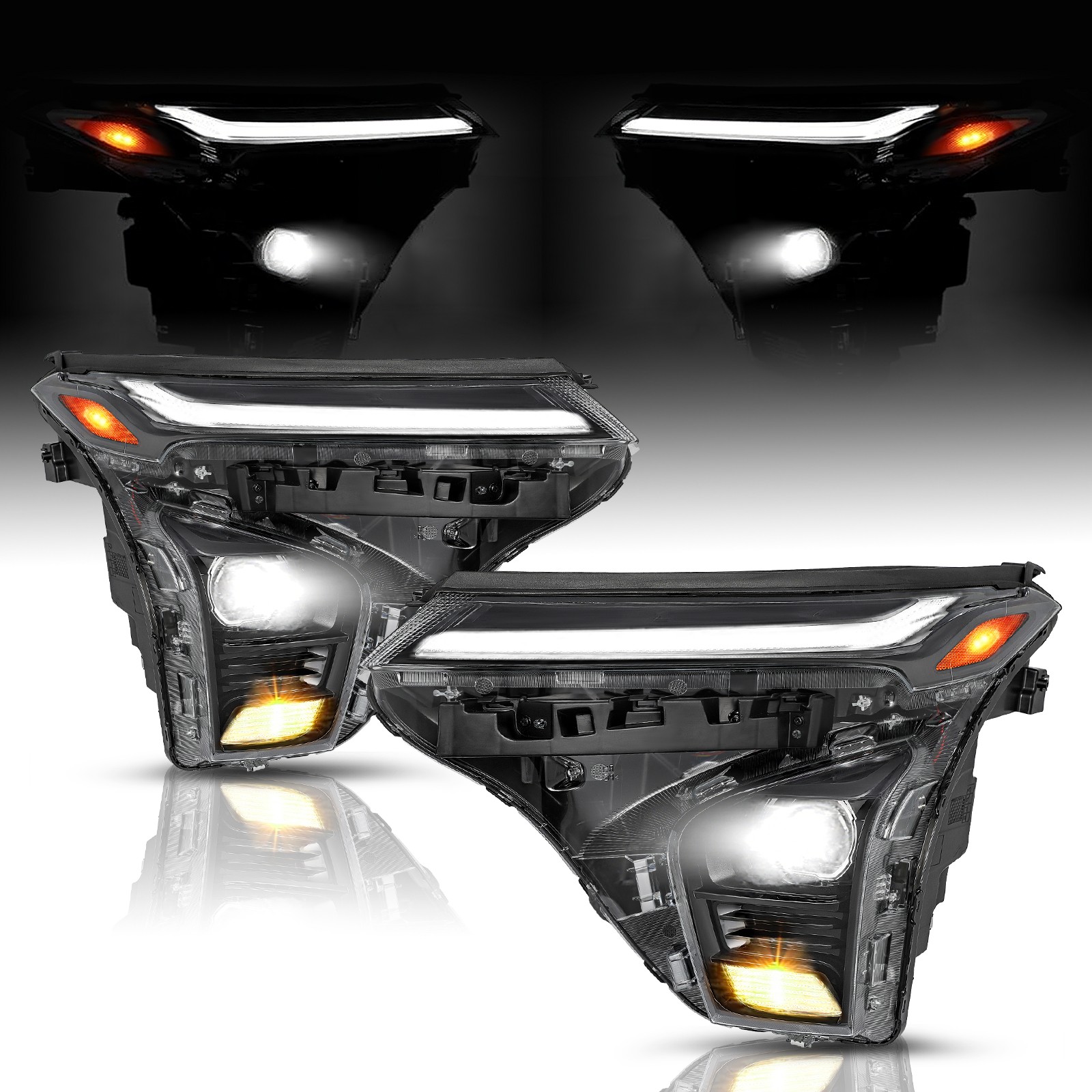 Projector Headlights For 2024-2025 Chevy Trax Headlamps w/LED DRL Assembly Sets
