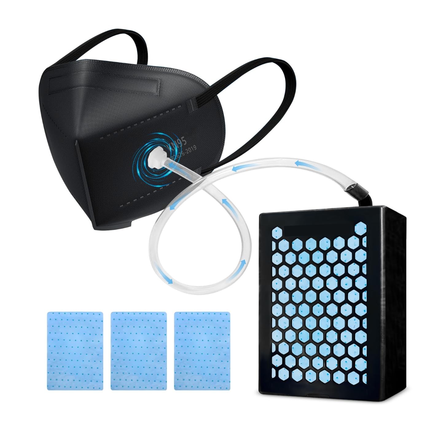 OFG Fresh Air System, Reusable Respirator Delivers Filtered air to Any mask, Ide