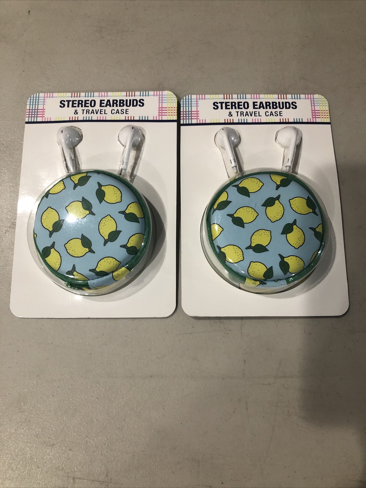 NEW STEREO EARBUDS TRAVEL CASE LEMONT