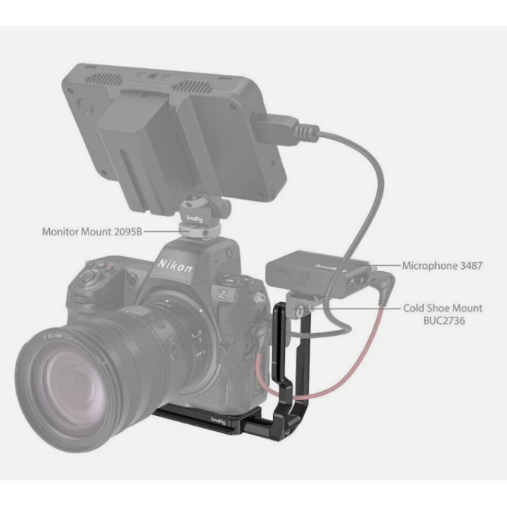 SmallRig Z 8 L-Bracket for Nikon Camera Quick Release L-Shape Mount Plate -3942