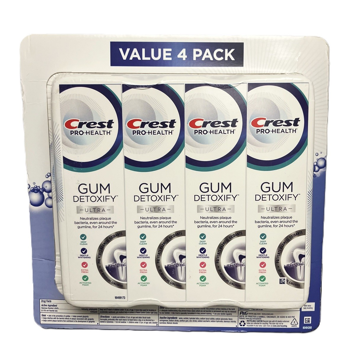 Crest Gum Detoxify Deep Clean Toothpaste, 4.7 Ounce(Value 4 pack)