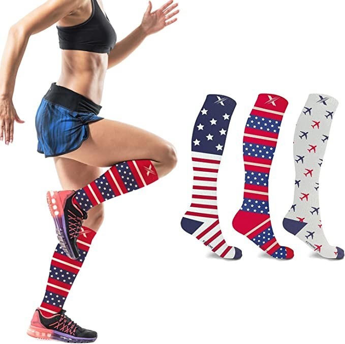 Extreme Fit Graduated Compression Socks Knee Hight 3-Pair Small-Medium