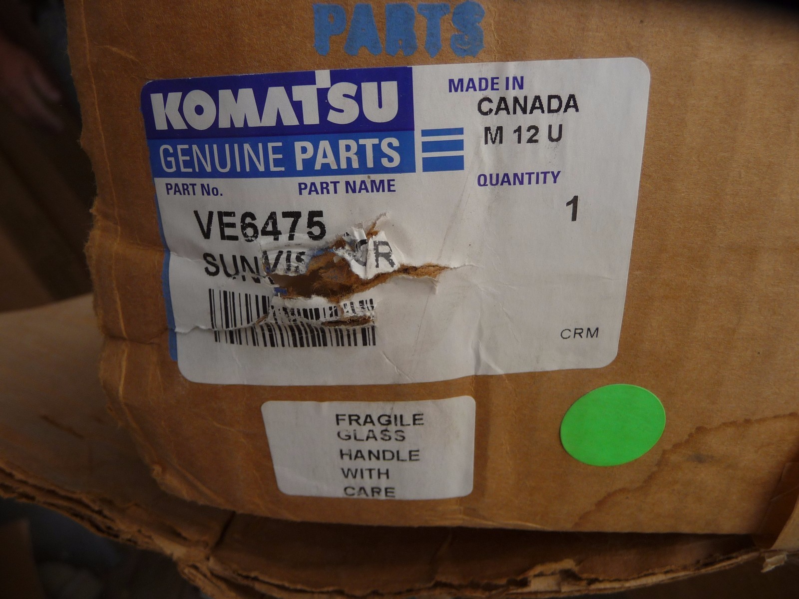 Komatsu VE6475 Sun Visor