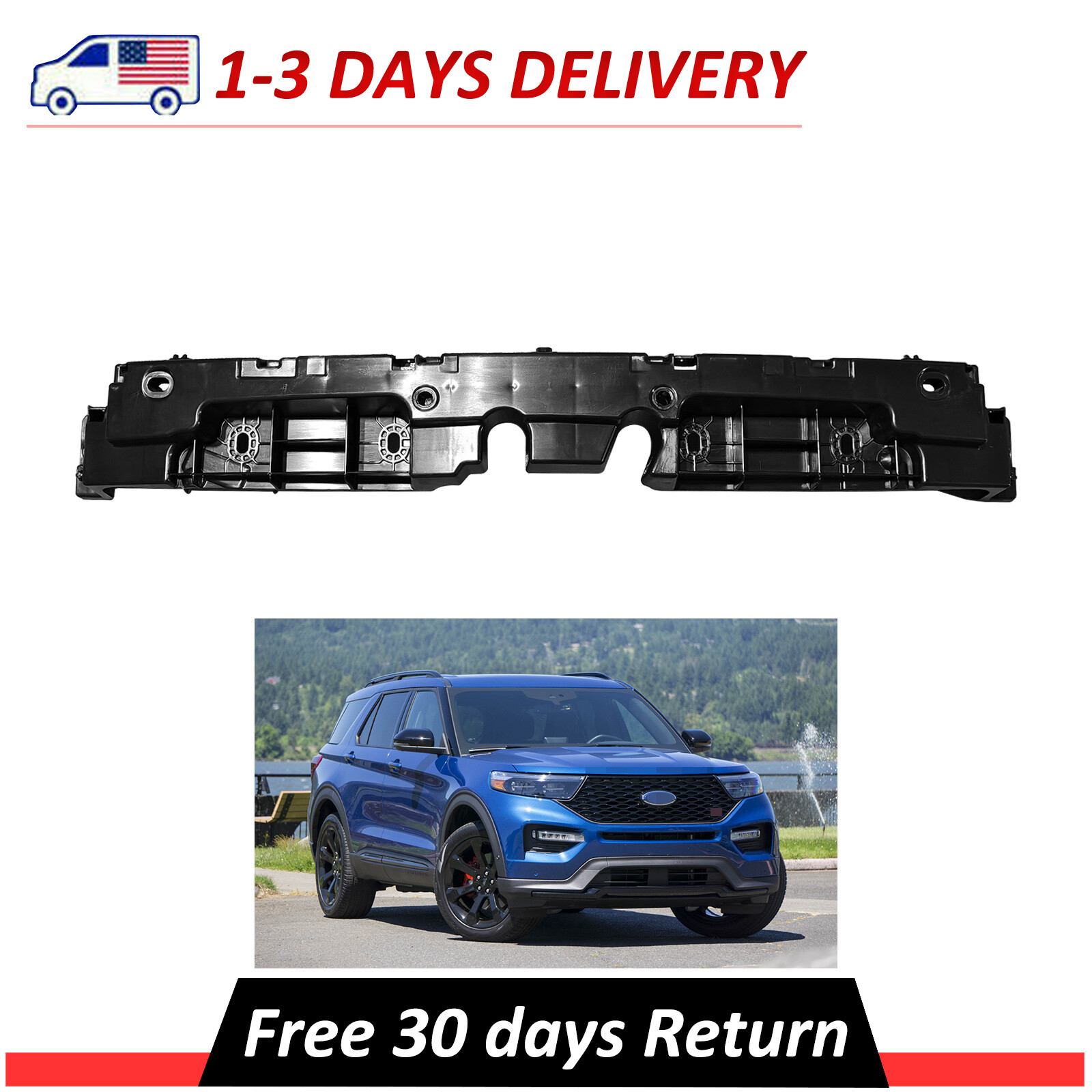 For 2020 2021 2022 Ford Explorer New Upper Tie Bar Radiator Support Core Plastic
