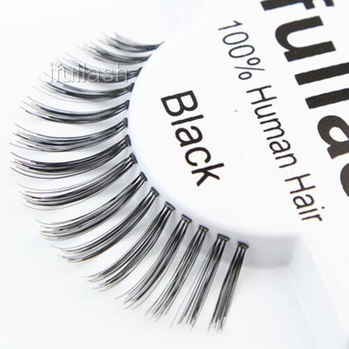 #103 ifullash 6,12 Pairs 100% Human Hair False Black Eyelashes