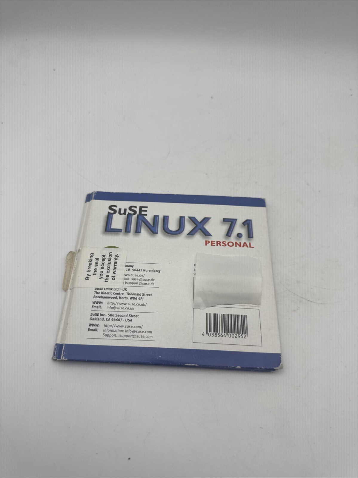 SuSE Linux 7.1 Personal 3 CD Set Vintage Linux OS Software