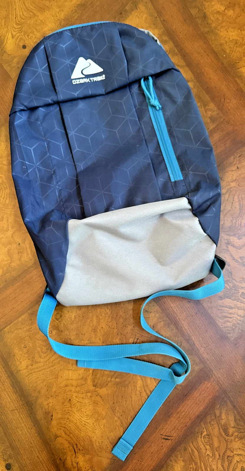 Ozark Trails Backpack Unisex Navy Gray Lightweight Hiking Travel Outdoor Bag