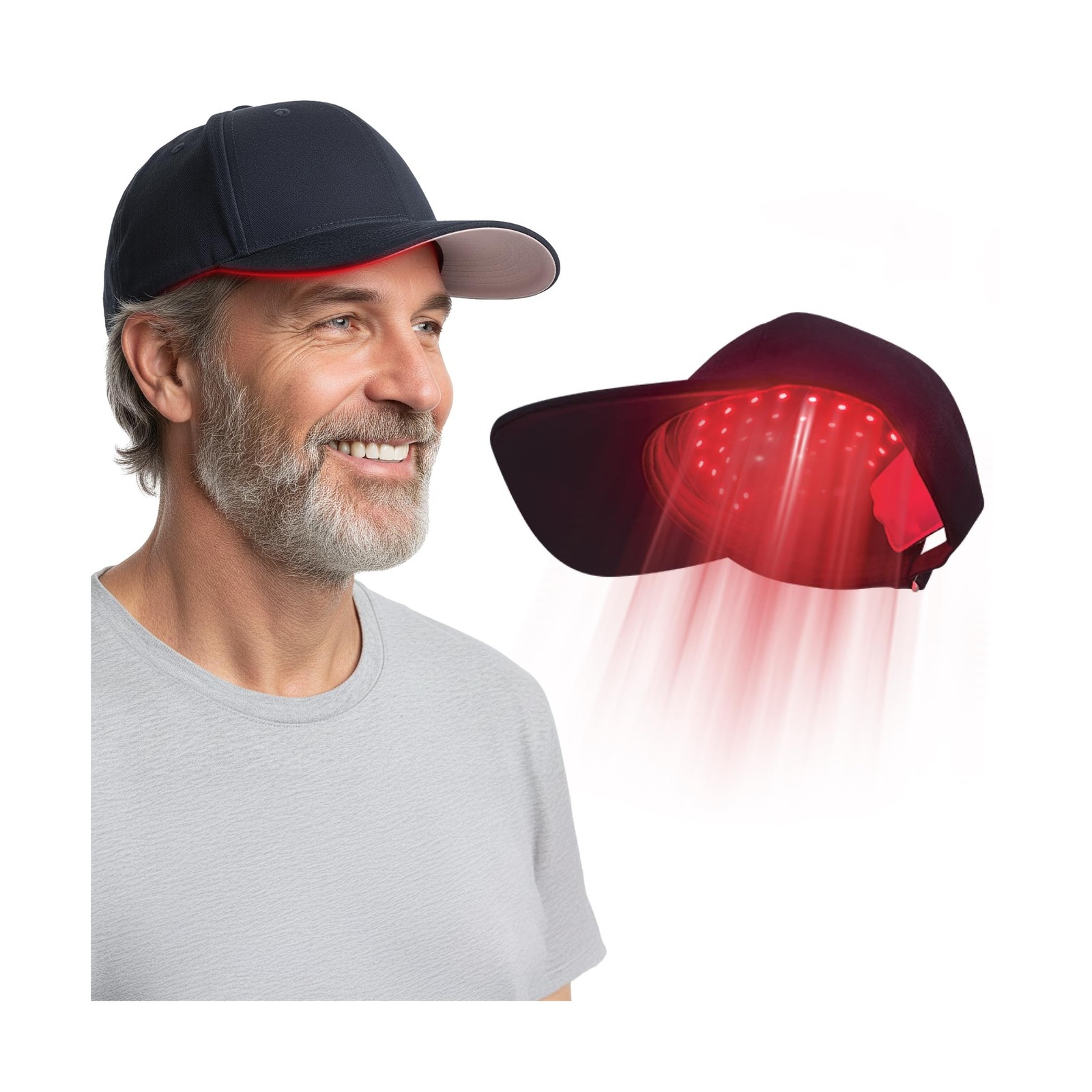 Red Light Therapy Hat/Cap for Hair & Scalp with 4 Modes (Red, Blue, IR, Combo)