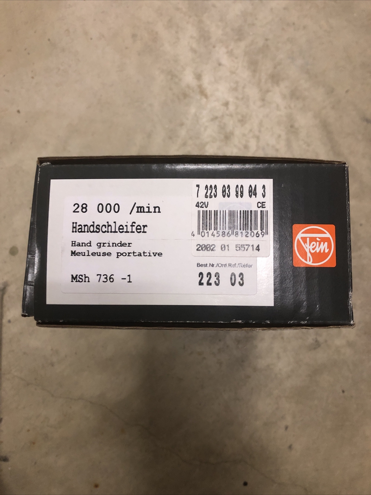 Fein Straight Grinder MSH 736-1