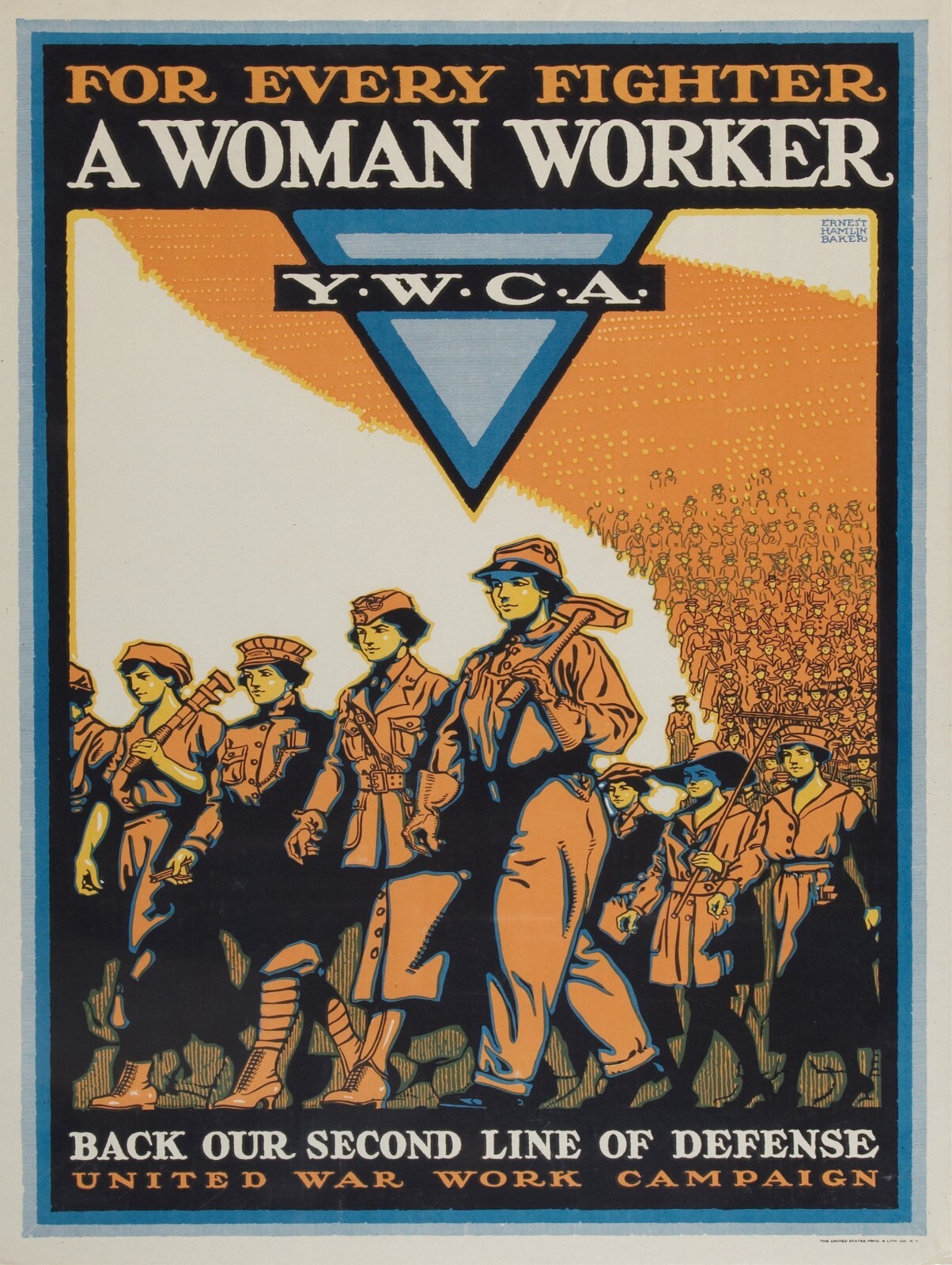 World War One YMCA Promo, Women Workers NEW Sign 24x30" USA STEEL XL Size