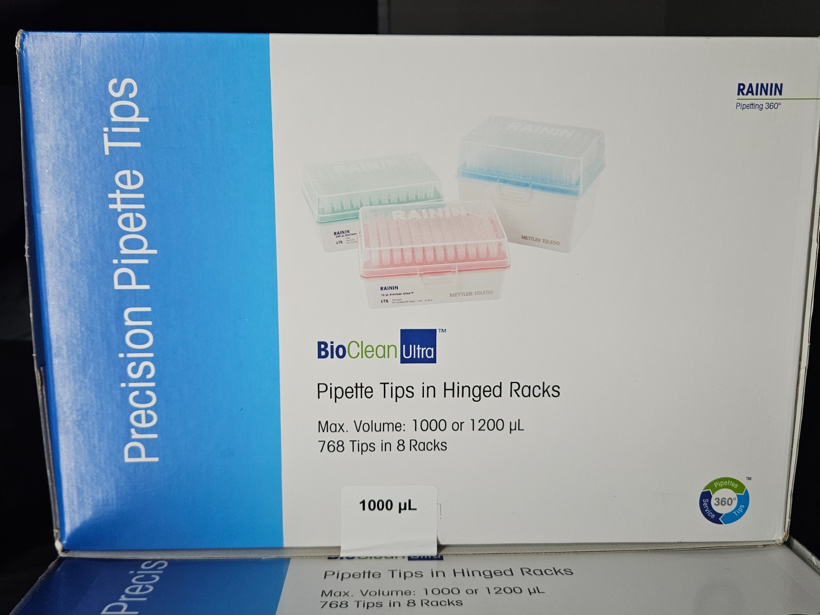 Rainin 30389212 Pipette Tips In Hinged 1000 µL RT LTS 1000µL F 768A/8 Sterilized