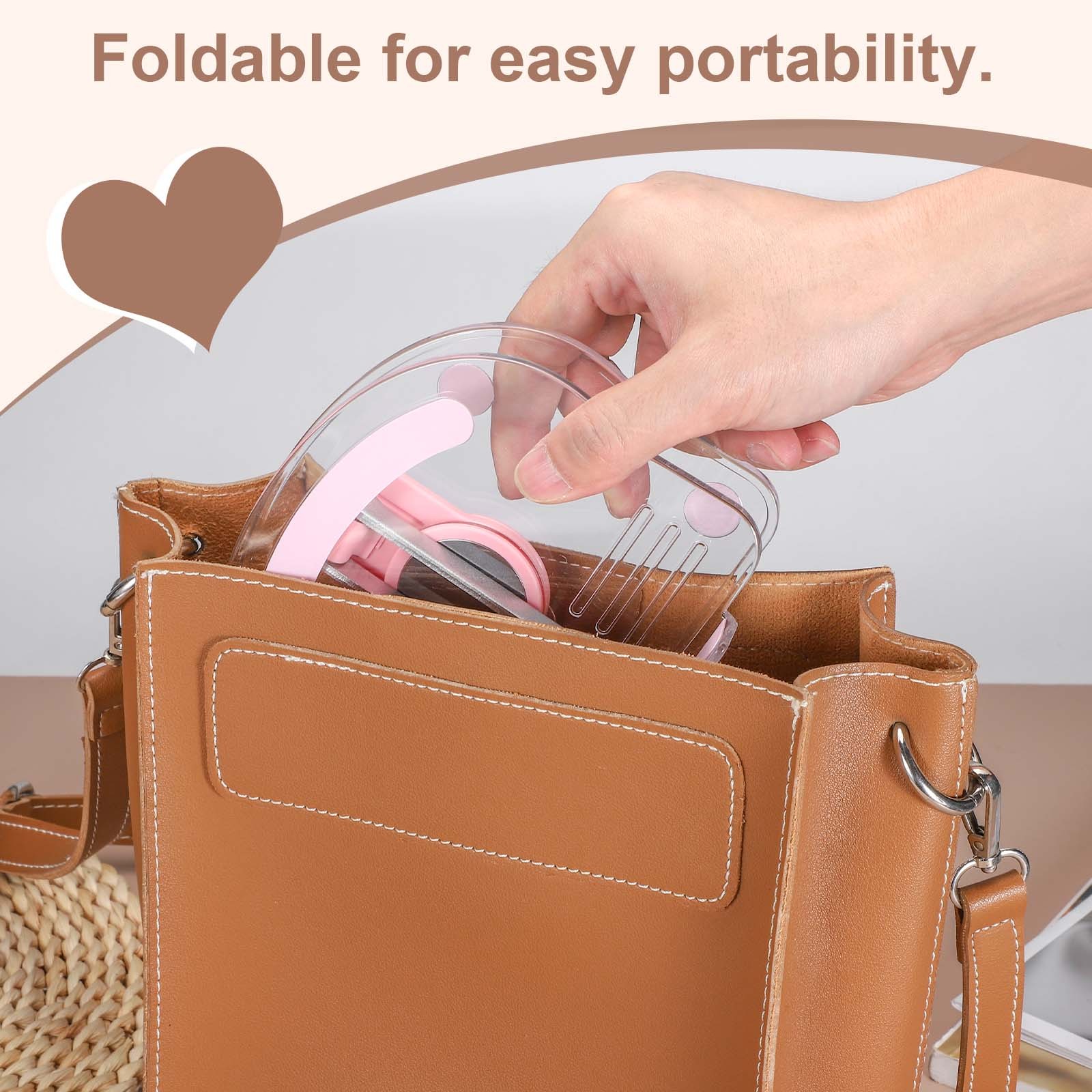 Acrylic Tablet Stand, Acrylic Tablet Holder Adjustable Foldable, Pink