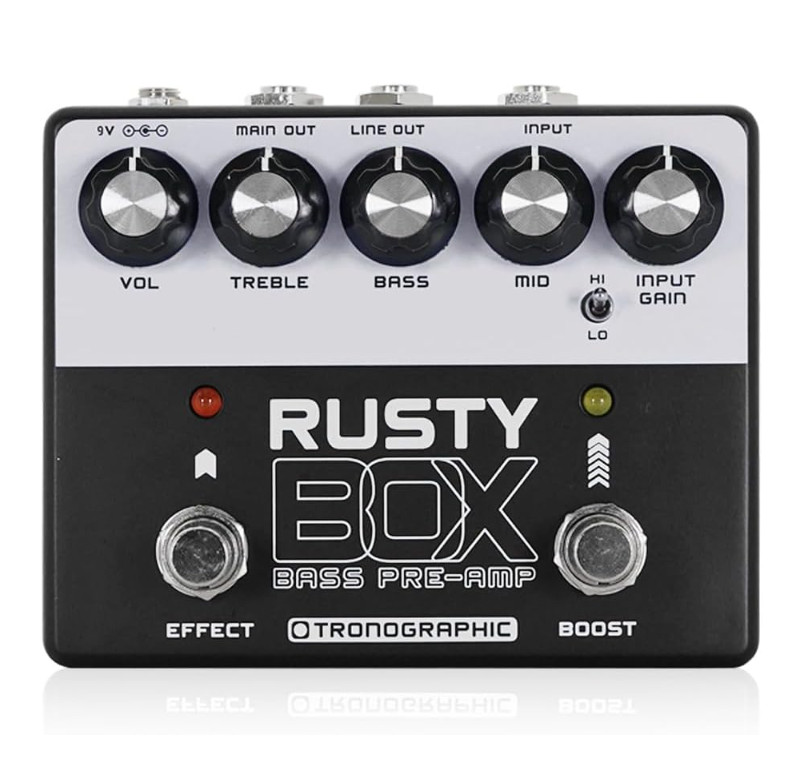 Tronographic Rusty Box Bass Preamp Pedal Black Effect Pedal High Quality