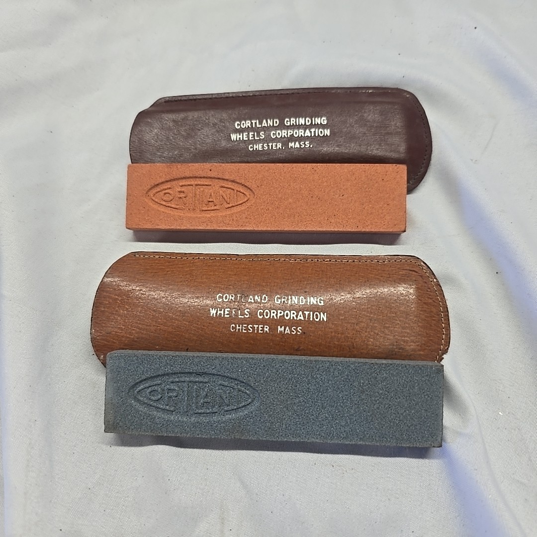 Vintage Cortland Sharpening Stone New Holland Cester MA USA Knife Pocket Hone