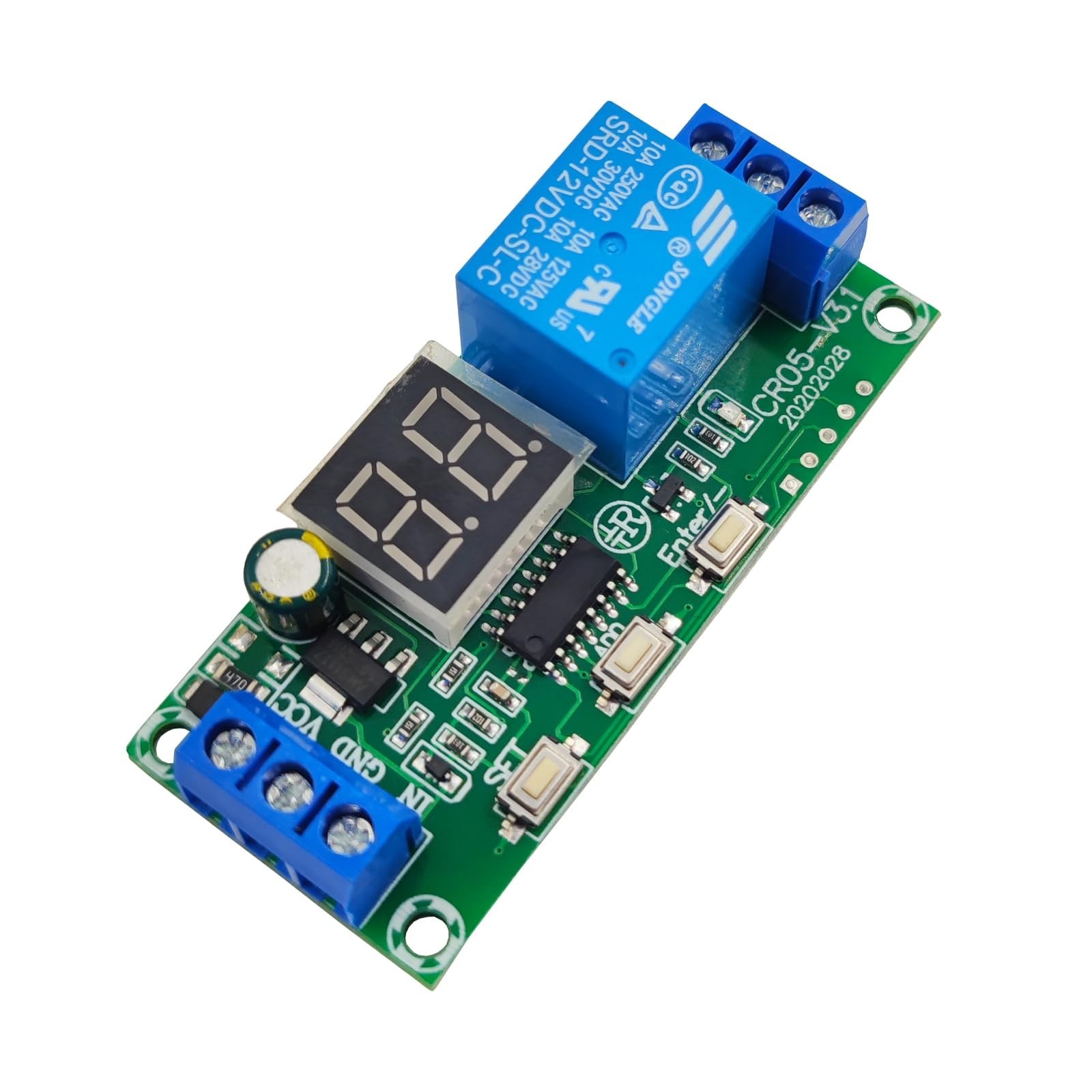 DC 12V Timer Relay Delay Module with Digital LED Display, Time Delay Turn Off...