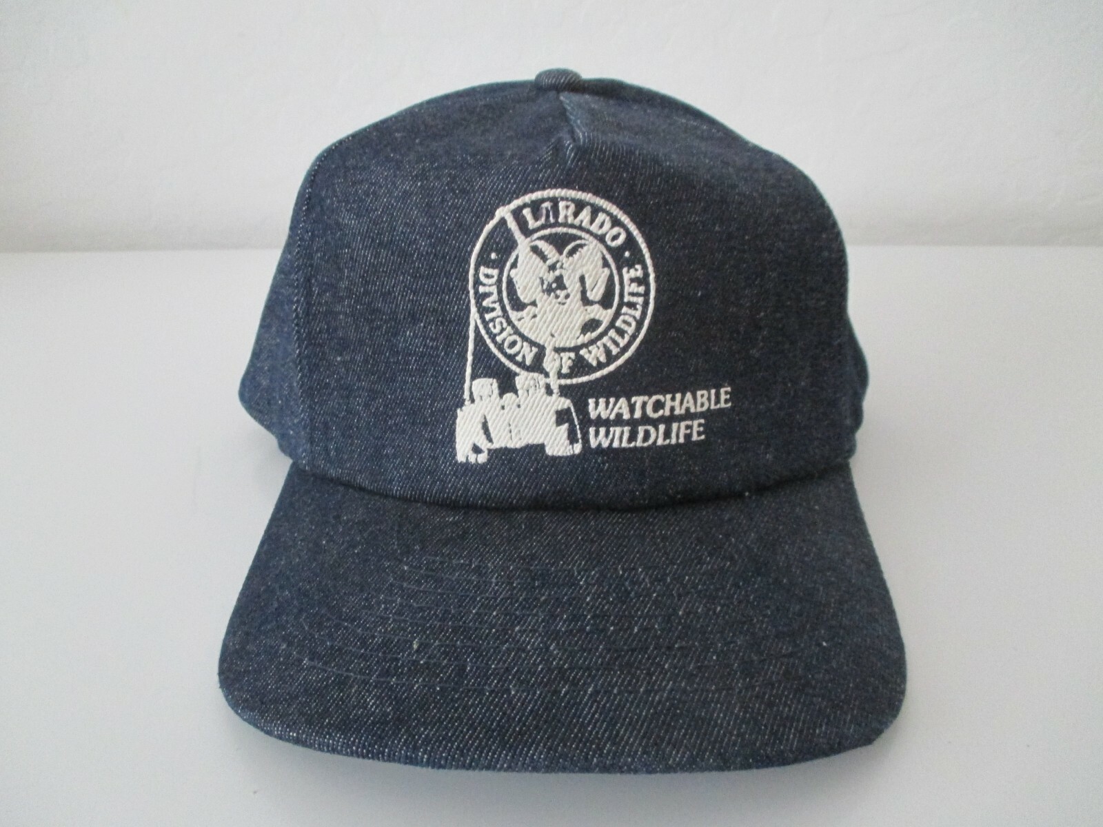 Larado Division of Wildlife WATCHABLE WILDLIFE Ball Cap Hat Denim Snapback NOS 2