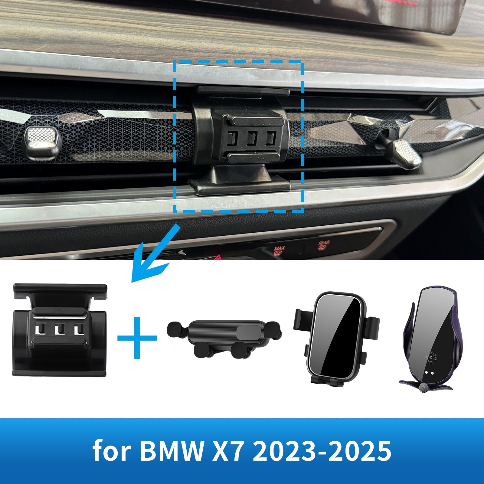 Car Phone Holder for BMW X7 2023 2024 2025 Accessories GPS Gravity Bracket