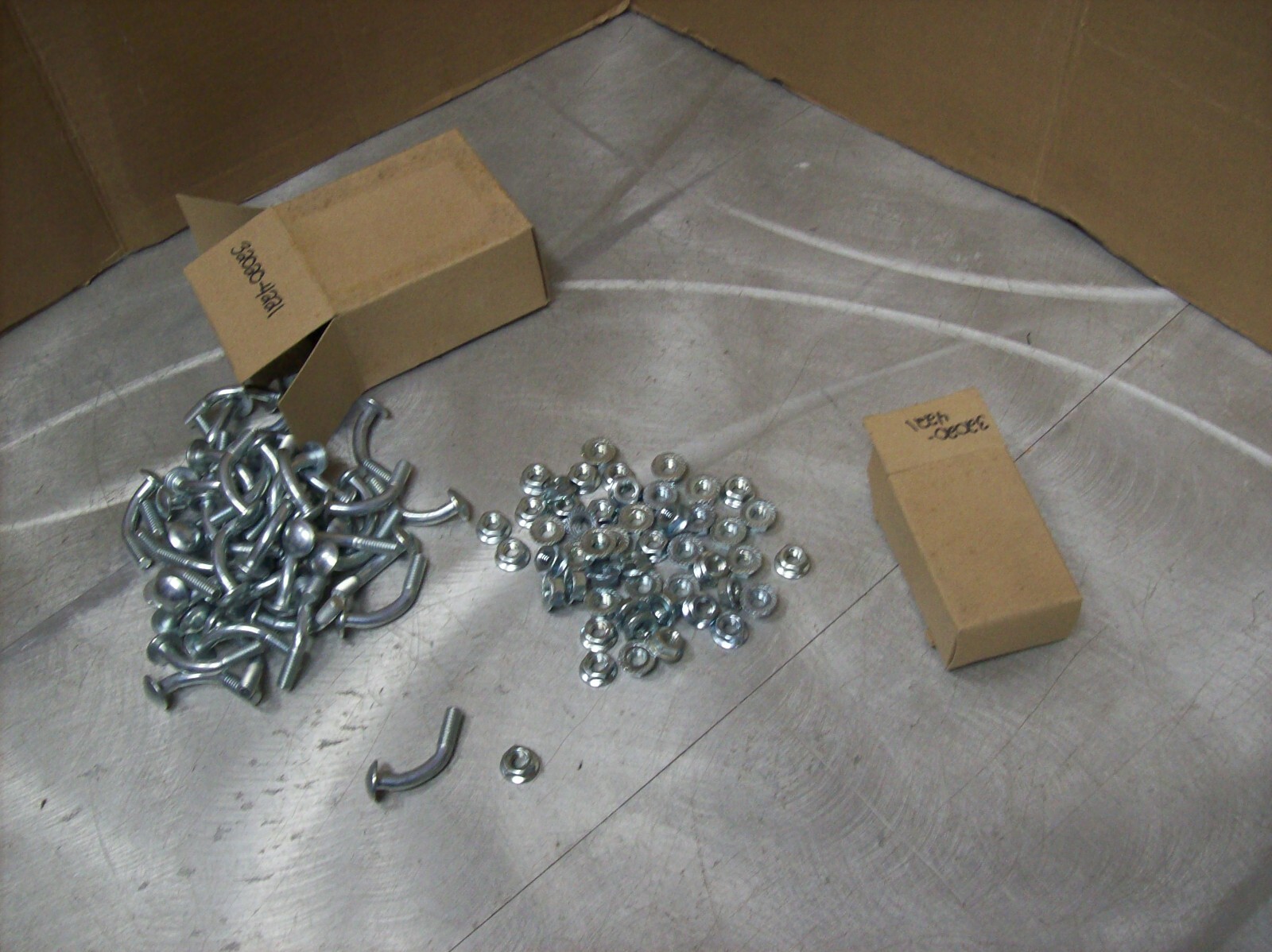 Corner Bolts & Nuts for Signs - 50 of each - 1/4-20 Thread - 32020-4221