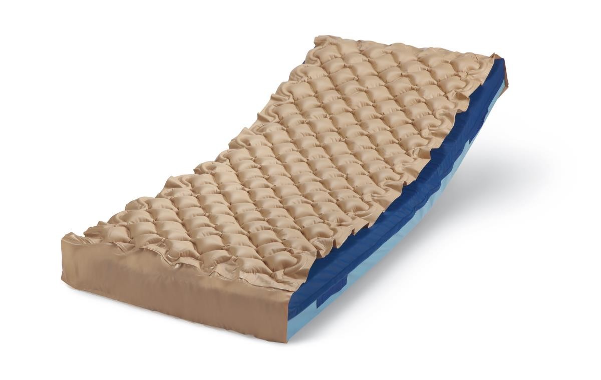 New Medline AirOne Deluxe Alternating Pressure Mattress Pad w/Tubing Tan 36"Wide
