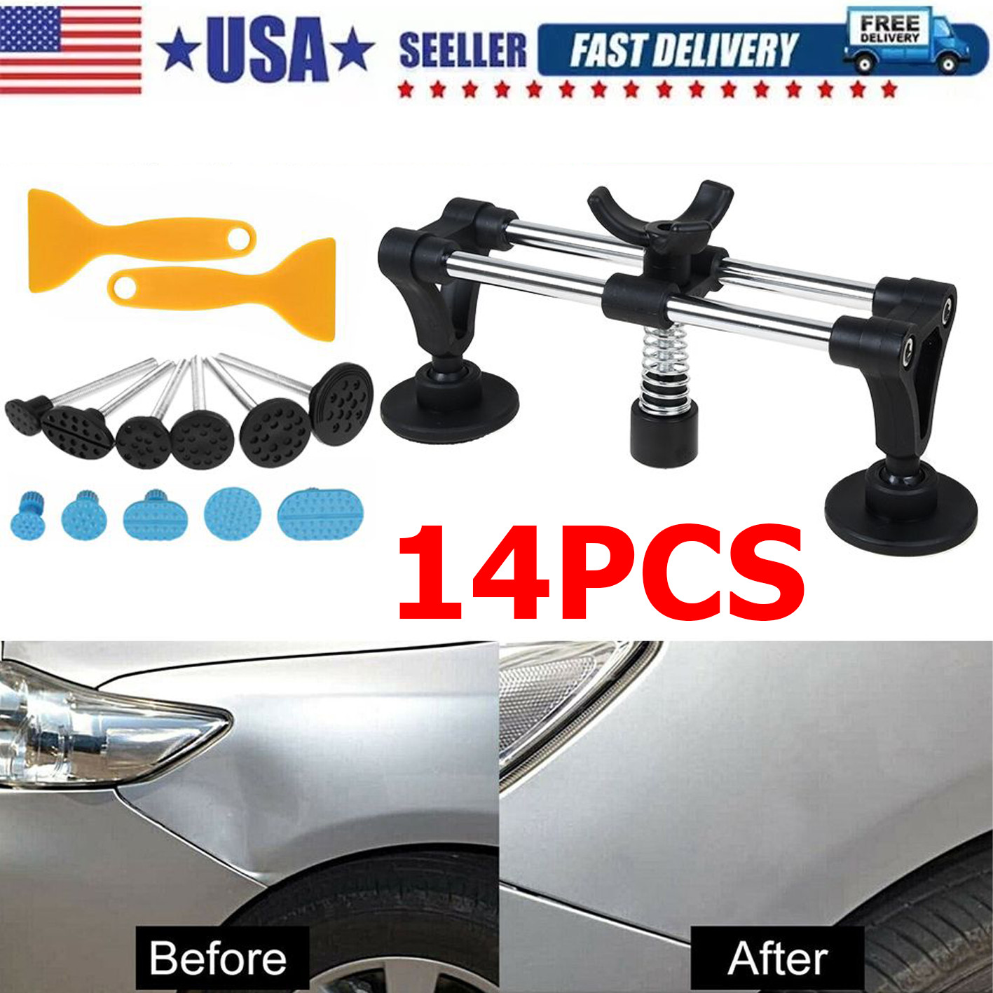 Car Paintless Dent Puller Bridge Tools Lifter Auto Body Repair Hail Removal Kits
