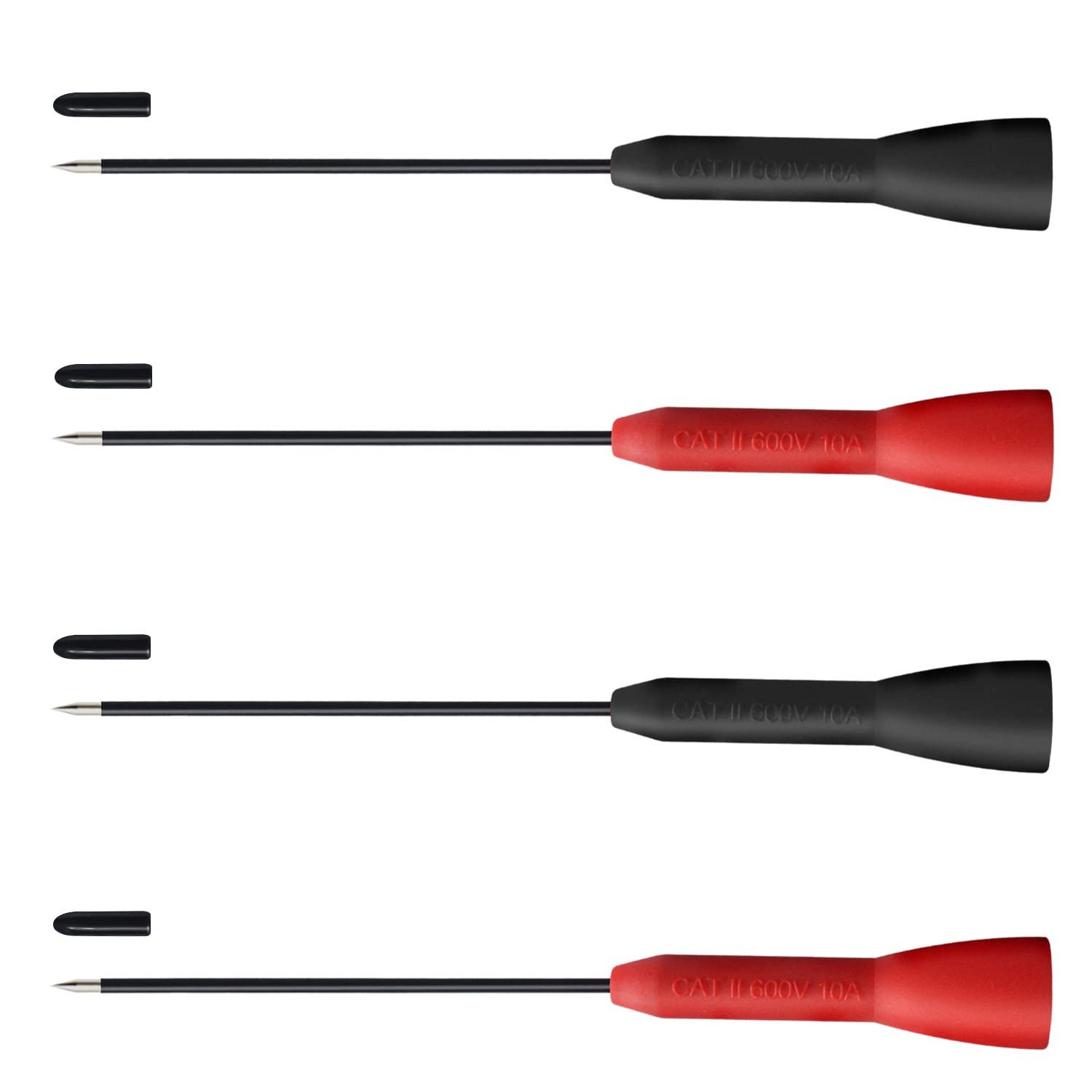 4 Pack 2mm Extended Needle Test Probes, 600V/10A Non-Destructive Multimeter T...