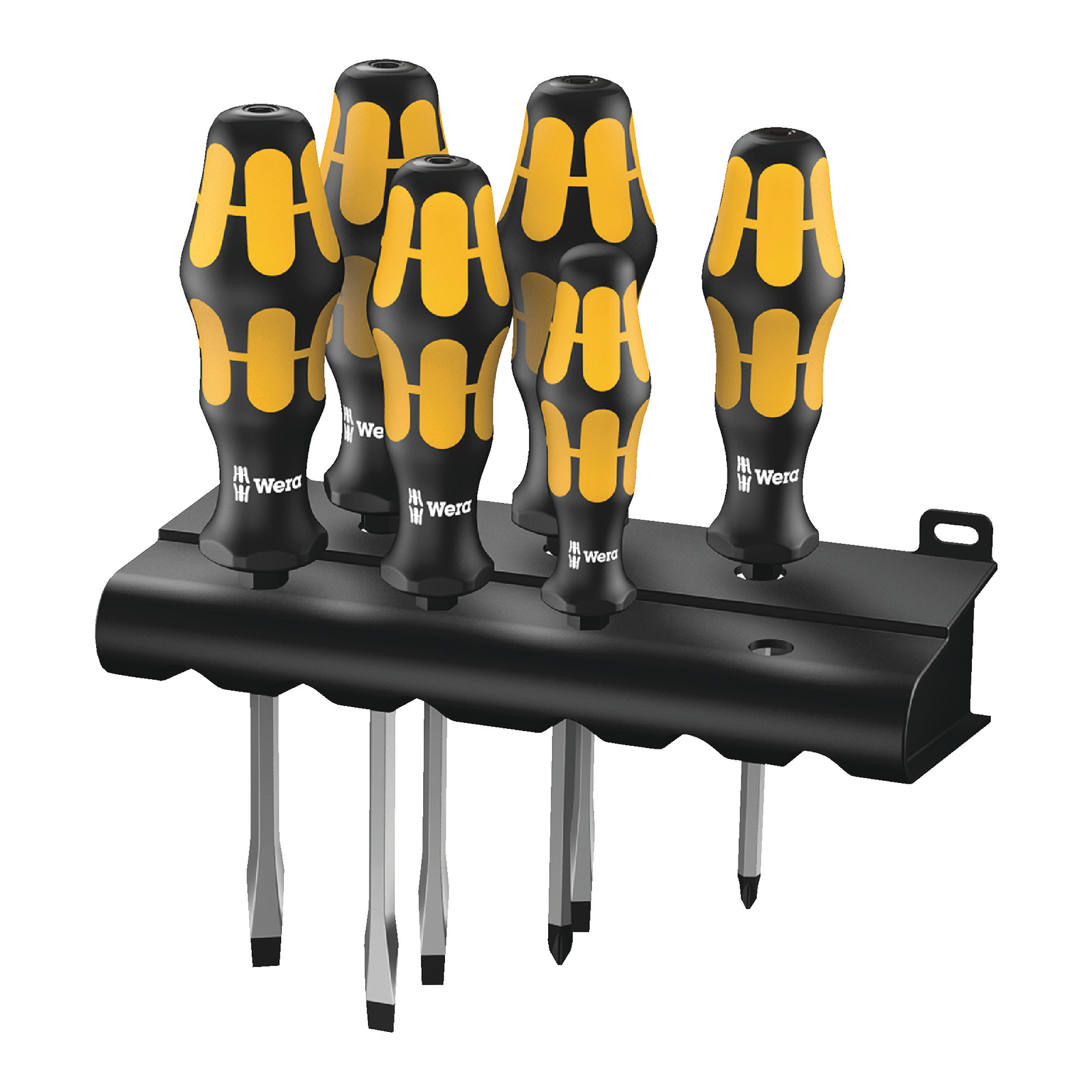 Wera 05018283001 6 Piece Chisel Driver Screwdriver Set w/ Ratchet Adapter