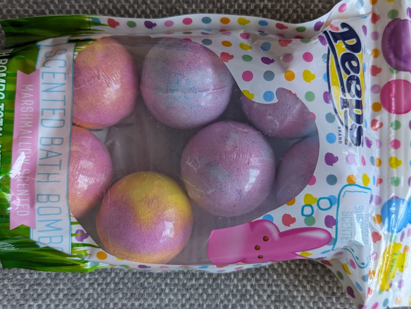Easter Peeps 7 Pack Scented Bath Bombs Marshmallow Berry & Bubble Gum Scent